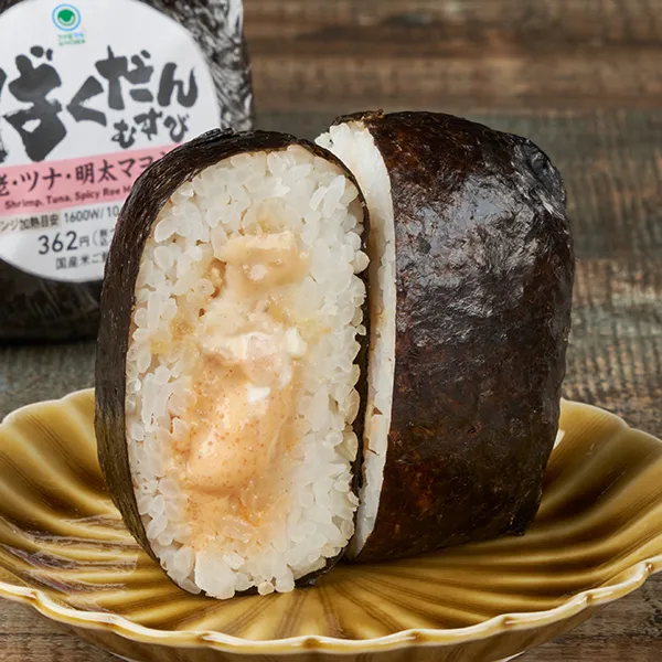 【九州】ばくだんむすび（海老・ツナ・明太マヨネーズ）