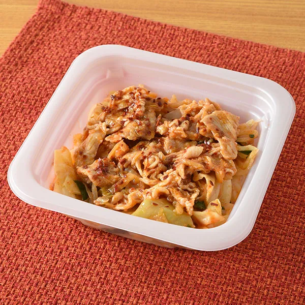 から旨い！豚キムチ炒め（ビーフン入り）