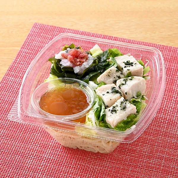 鶏むね肉と梅おろしのパスタサラダ