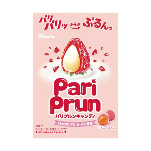 カンロ　パリプルンキャンディ　いちごミルク味