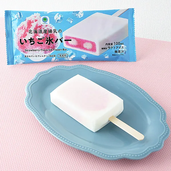 北海道産練乳のいちご氷バー