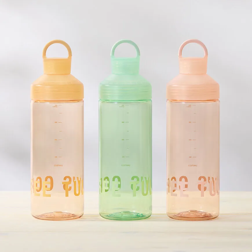 ウォーターボトル（クリアオレンジ/クリアグリーン/クリアピンク）