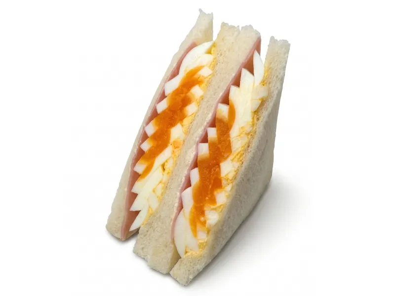 ゆでたまご１個使用ハムたまごサンド
