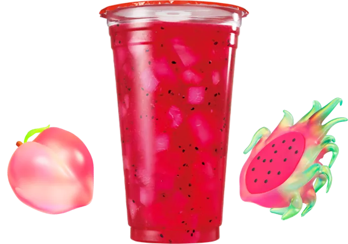 ぷにゅんフングイフルーツティ ピーチ＆ドラゴンフルーツ