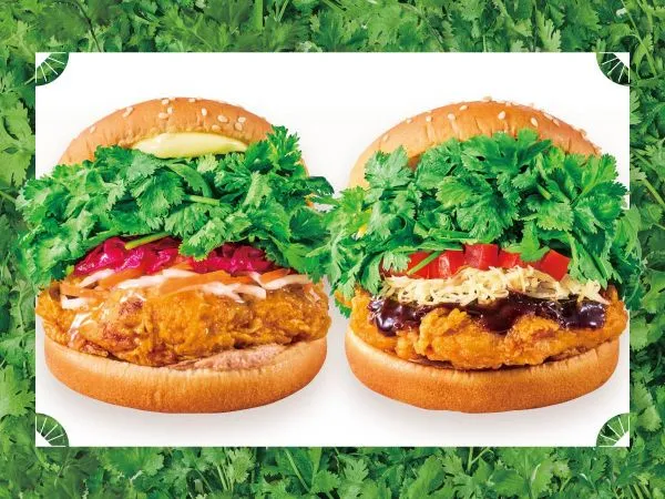 約1万人のパクチニストが選んだ パクチーチキンバーガー登場