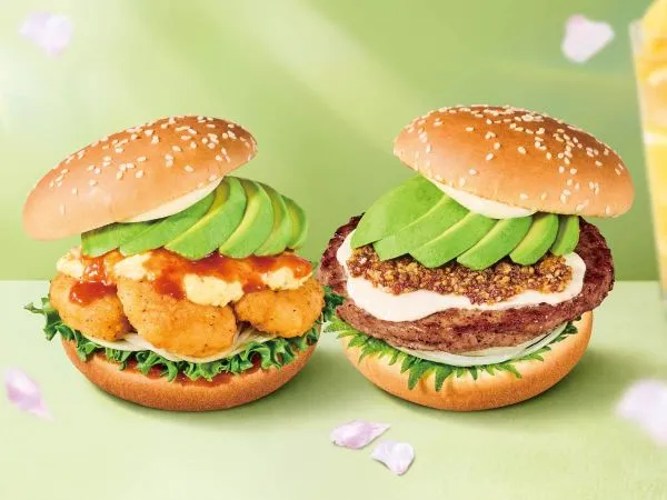 “生”のフレッシュアボカドを贅沢に使用した 期間限定アボカドバーガー登場