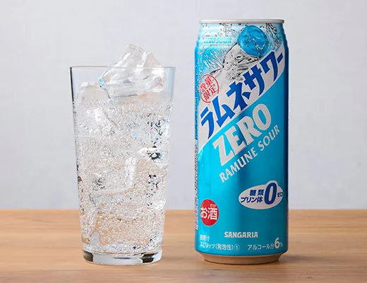 サンガリア　ゼロサワー　ラムネサワー　500ml