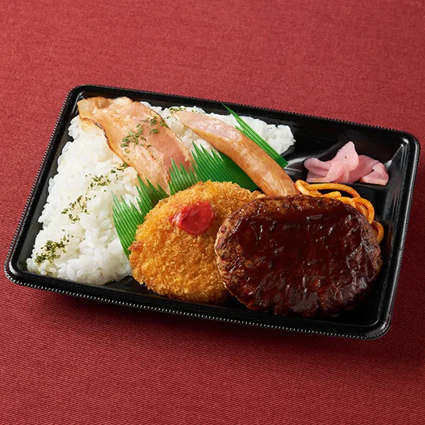 肉盛り！コンボ弁当（デミハンバーグ）