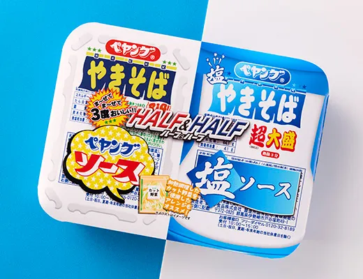 ペヤング　超大盛やきそば　ソース＆塩