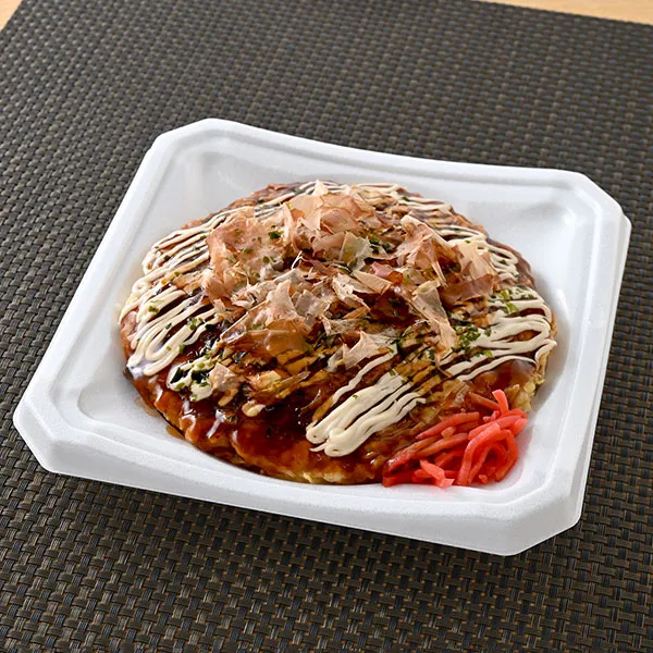 鉄板手焼きの豚玉お好み焼