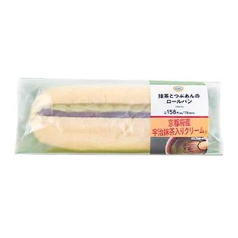 抹茶とつぶあんのロールパン