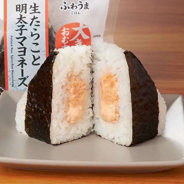大きなおむすび　生たらこと明太子マヨネーズ