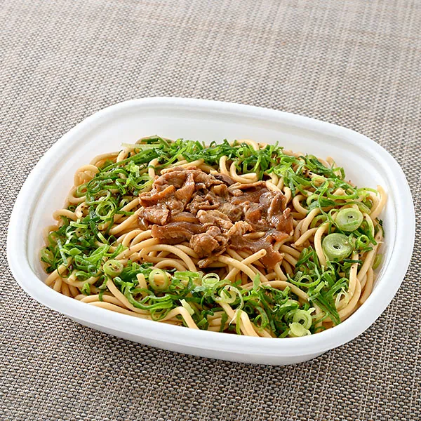 大盛　太麺！豚肉とねぎの焦がし醤油パスタ