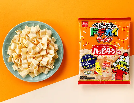おやつカンパニー　ベビースタードデカイラーメン　ハッピーターン味