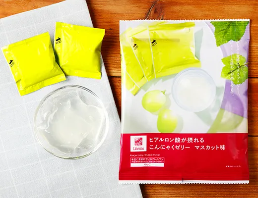 ヒアルロン酸が摂れるこんにゃくゼリー　マスカット味