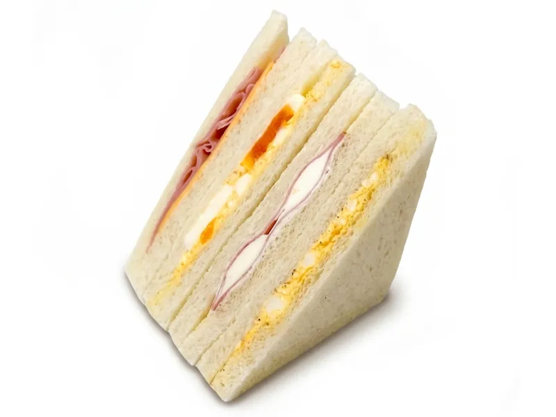 大きなサンドハムチーズたまご