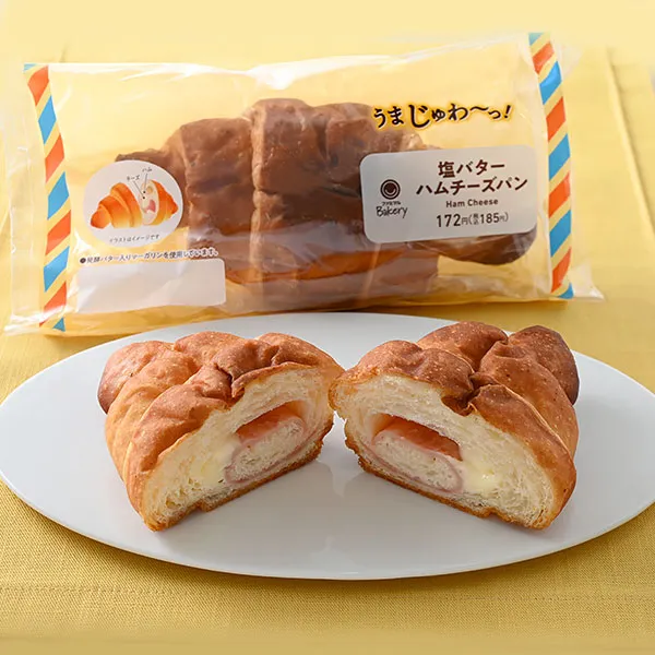 塩バターハムチーズパン