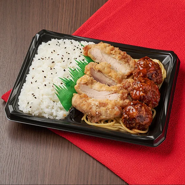 増量　にんにくから揚げ&ふんわり肉だんご弁当