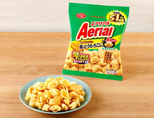 ヤマザキビスケット　エアリアル　焼きとうもろこし味　51％増量