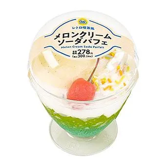 メロンクリームソーダパフェ