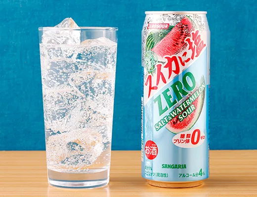 サンガリア　ゼロサワー　スイカに塩　500ml