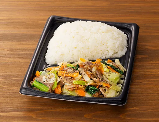 ごはん大盛！肉野菜弁当