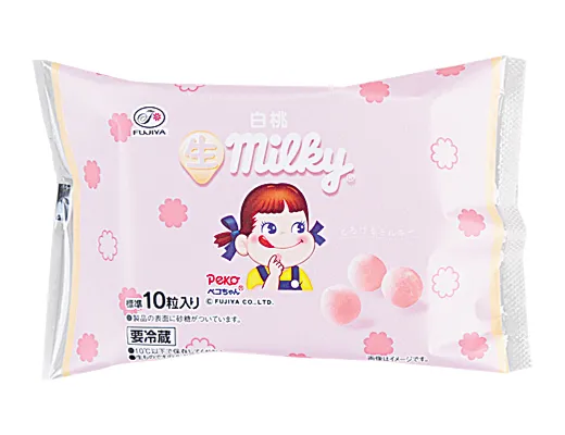 不二家　生ミルキー　白桃