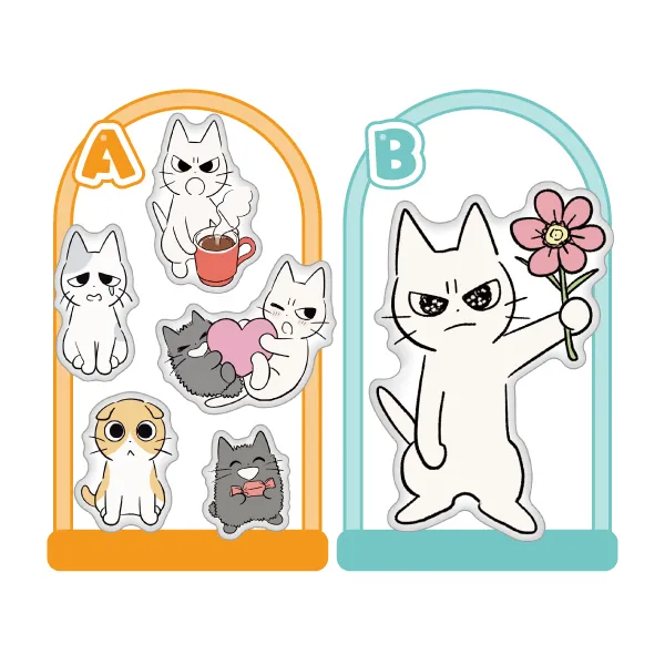しかるねこぷっくりシール