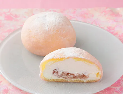 ごろごろとした桃のシュー