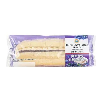 ブルーベリーとレアチーズ風味のロールパン