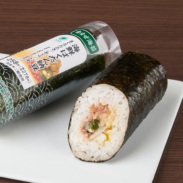 手巻寿司　海鮮ばくだん納豆（青まぜ）
