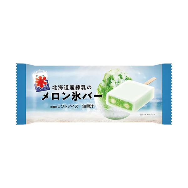 赤城　北海道産練乳のメロン氷バー