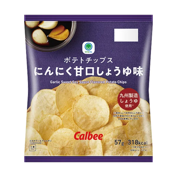 ポテトチップスにんにく甘口しょうゆ味