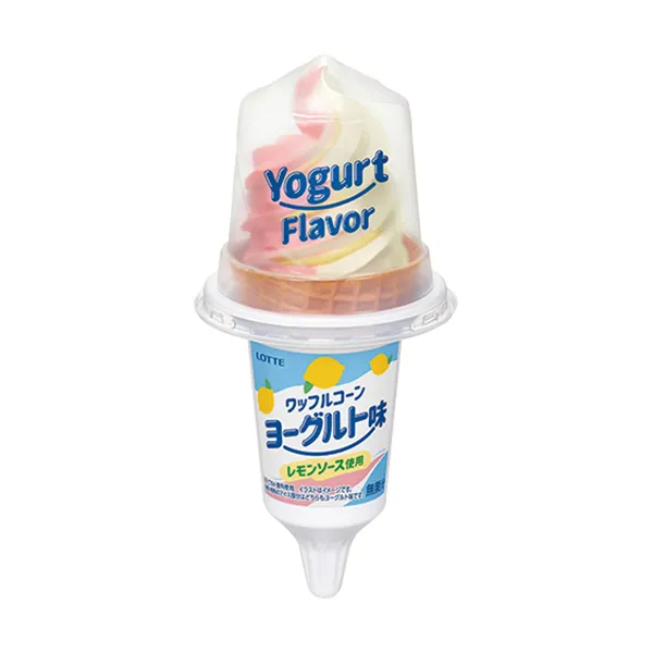 ロッテ　ワッフルコーン　ヨーグルト味