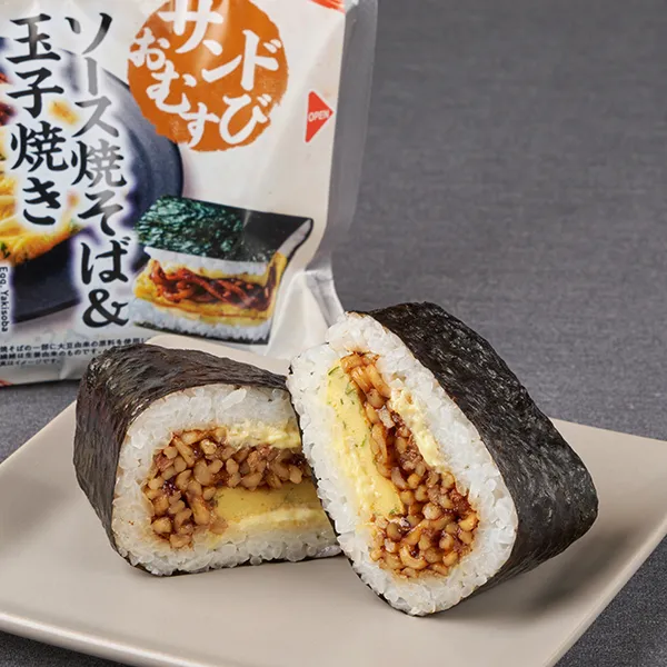 サンドおむすび　ソース焼そば&玉子焼き