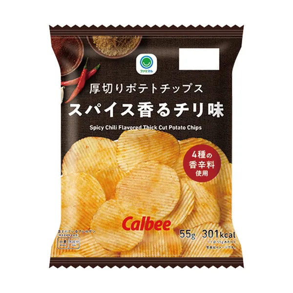 厚切りポテトチップススパイス香るチリ味