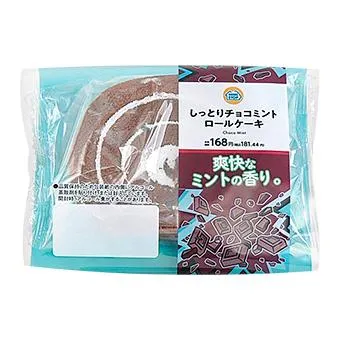 しっとりチョコミントロールケーキ