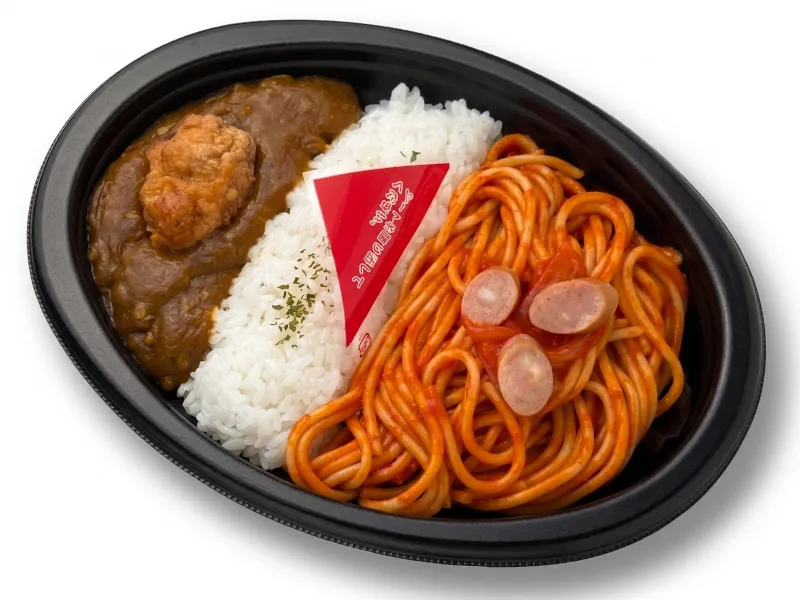 ボリューム弁当（ナポリタン＆カレー）