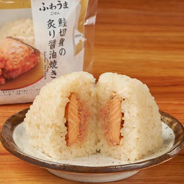 鮭切身の炙り醤油焼きおむすび