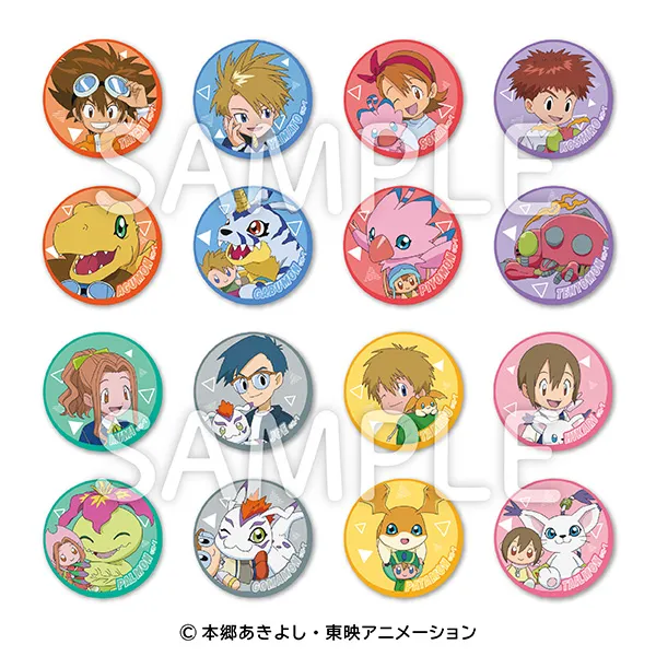 デジモンアドベンチャー　トレーディング缶バッジ　ぬいぐるみテーマver.