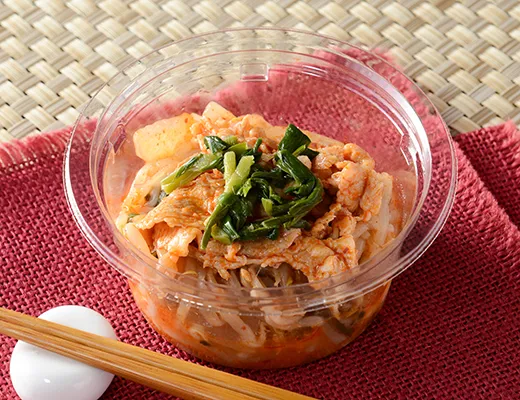 冷たいまま食べる　豚キムチもやし