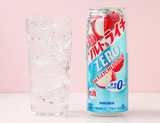 サンガリア　ゼロサワー　ソルト＆ライチ　500ml