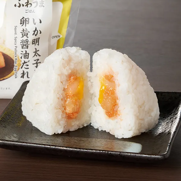 【関東】いか明太子と卵黄醤油だれおむすび