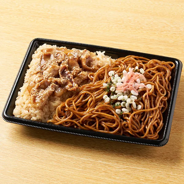 【静岡県の一部】豚焼肉&焼そば弁当