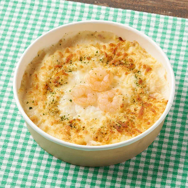 ミルクのコクと魚介の旨み！海老グラタン