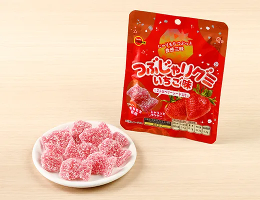 ブルボン　つぶじゃりグミ　いちご味